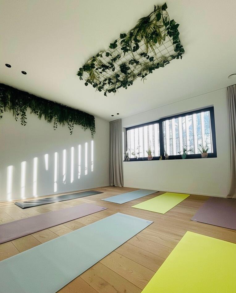 Yoga class in session